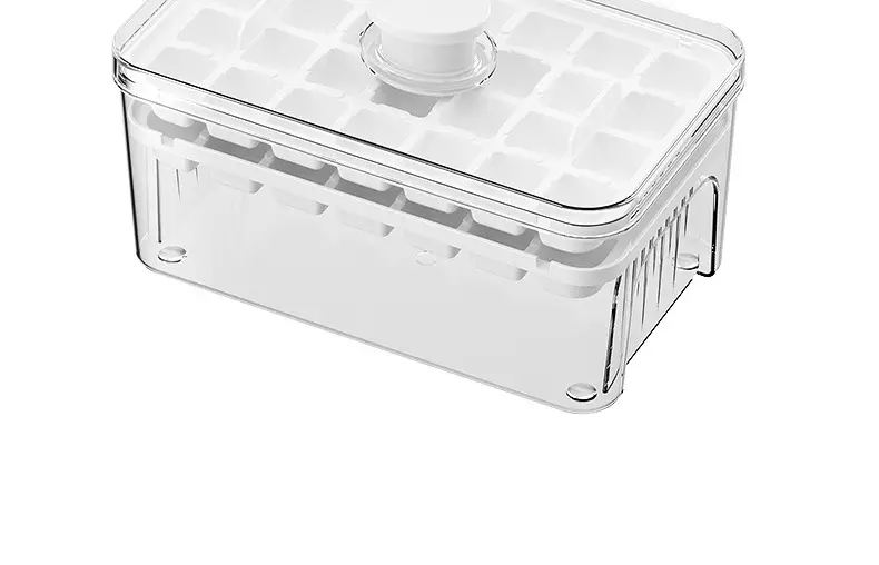 White 28-Cheek Ice Cube Storage Tray — feature 16