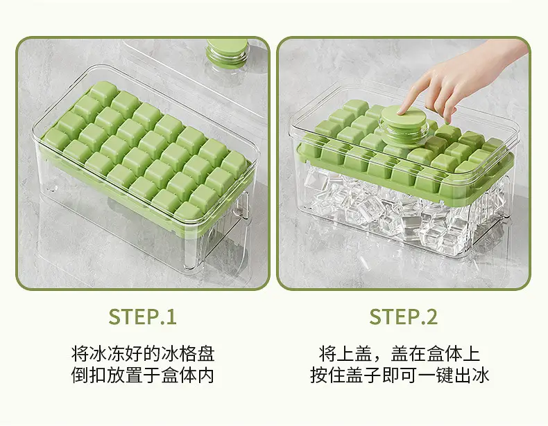 White 28-Cheek Ice Cube Storage Tray — feature 8