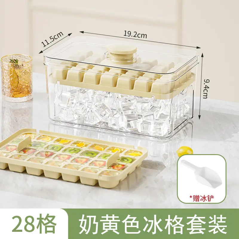 White 28-Cheek Ice Cube Storage Tray - Image 2
