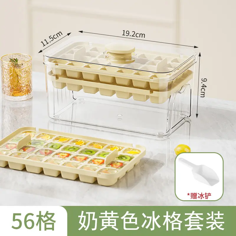 White 28-Cheek Ice Cube Storage Tray - Image 5