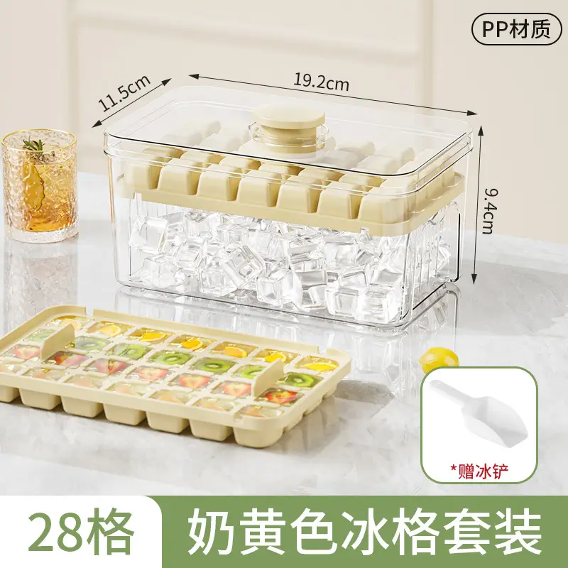 White 28-Cheek Ice Cube Storage Tray - Image 8