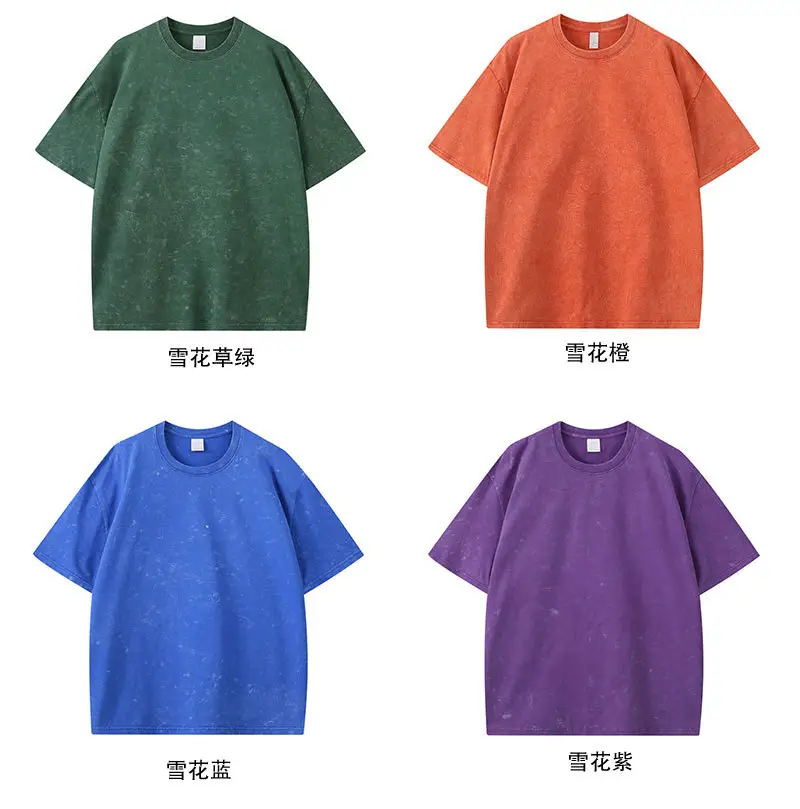Men's Crossbody T-Shirt 260g Cotton Retro Wash Wholesale — feature 14