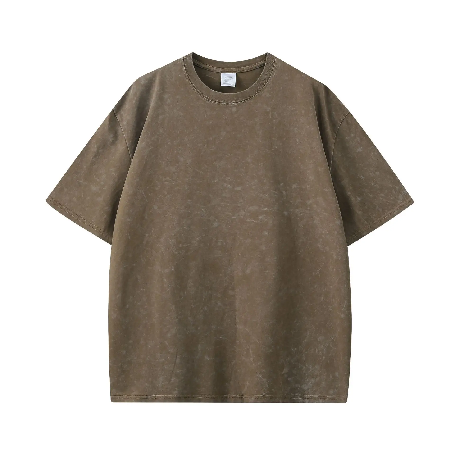 Men's Crossbody T-Shirt 260g Cotton Retro Wash Wholesale - Image 6