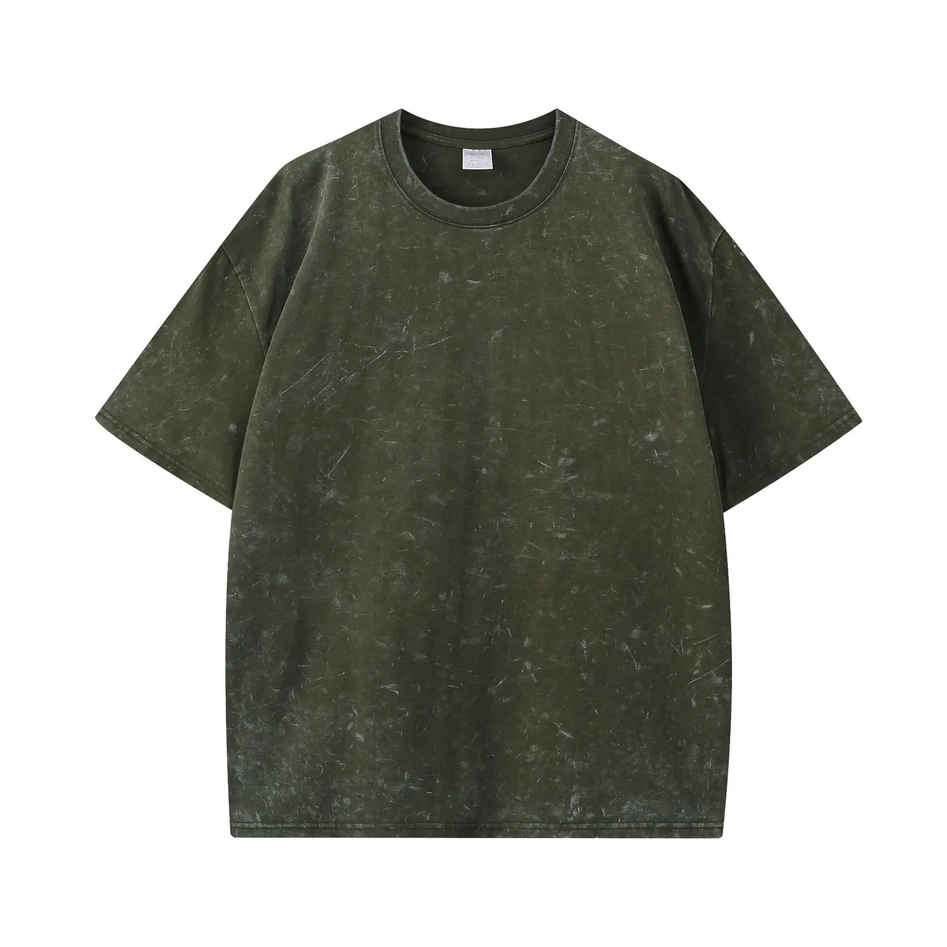 Men's Crossbody T-Shirt 260g Cotton Retro Wash Wholesale - Image 7