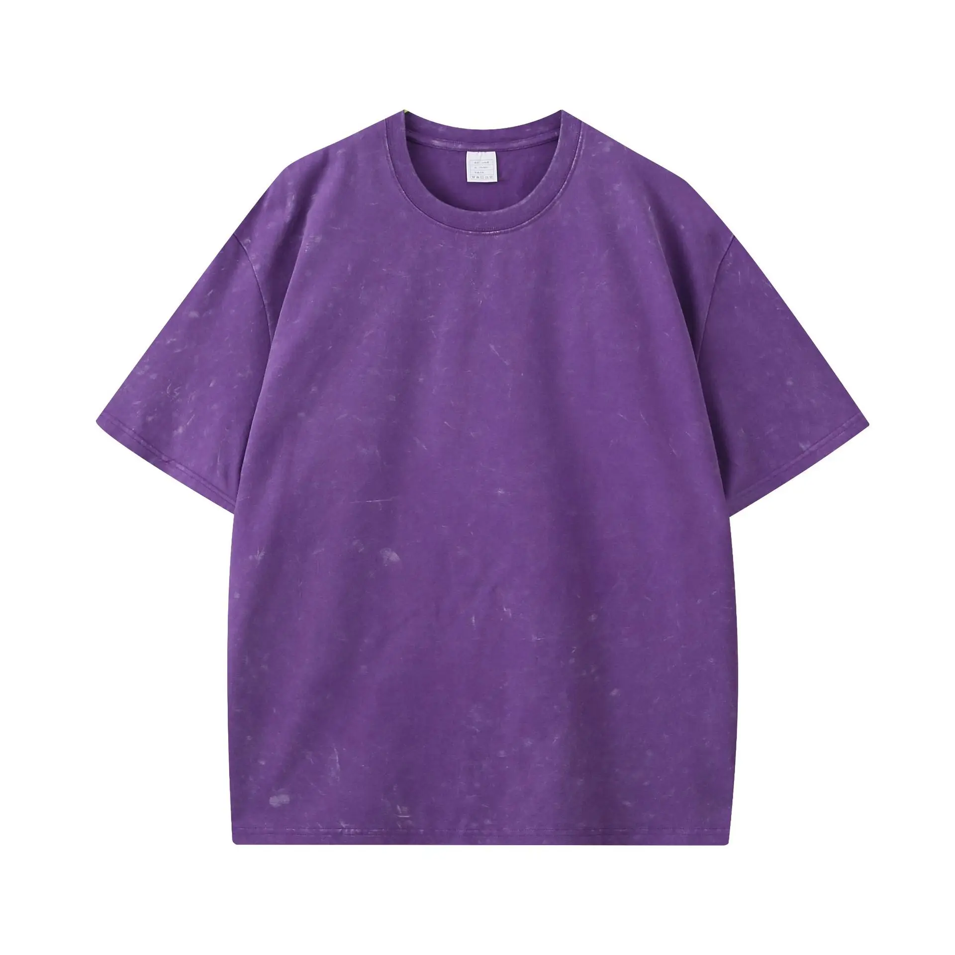 Men's Crossbody T-Shirt 260g Cotton Retro Wash Wholesale - Image 8
