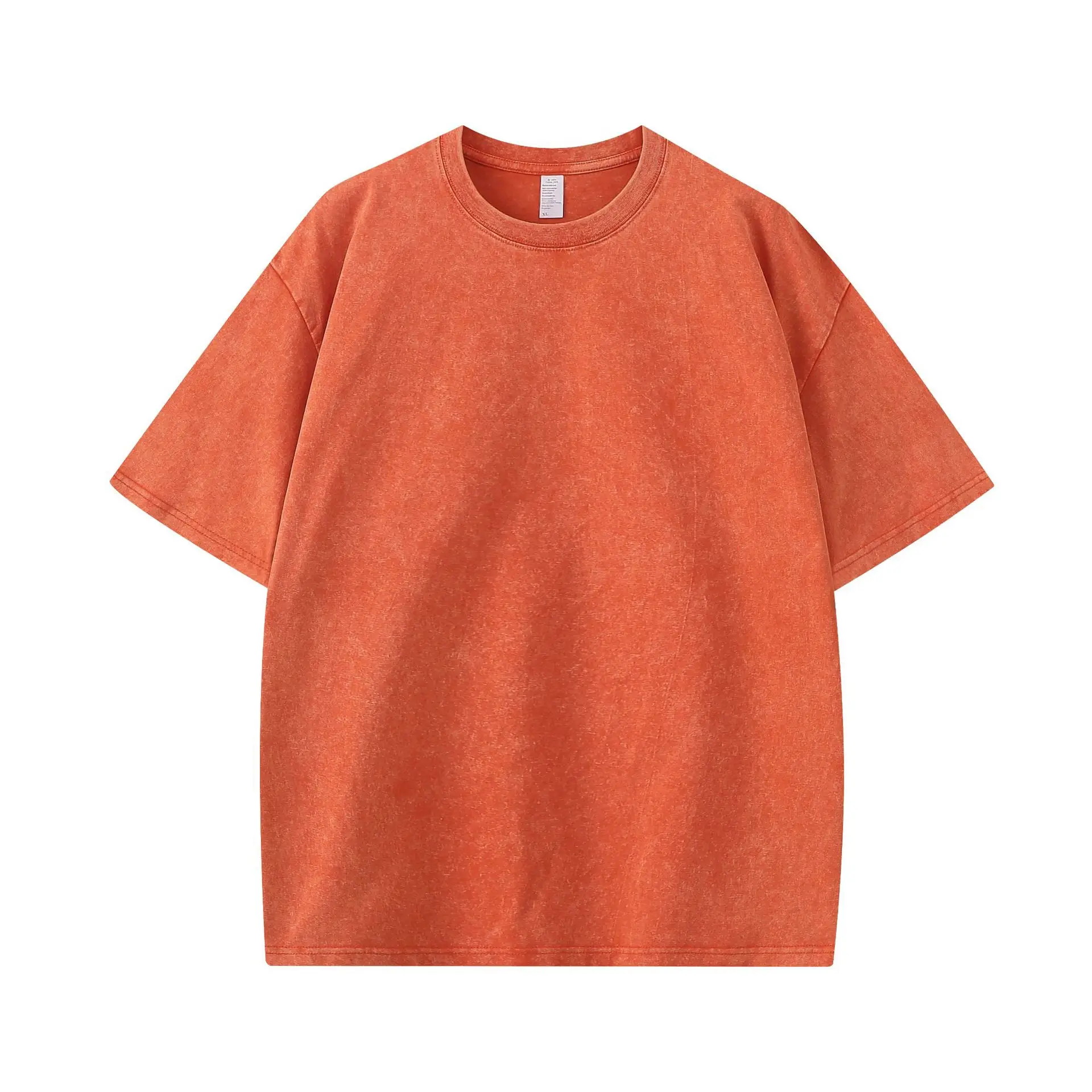 Men's Crossbody T-Shirt 260g Cotton Retro Wash Wholesale - Image 9