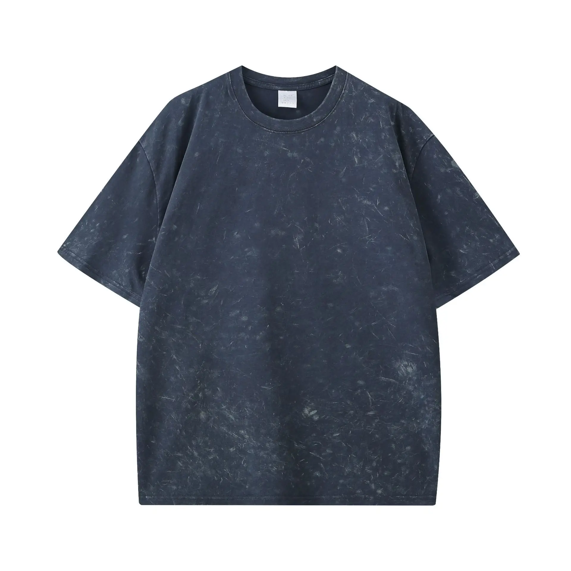 Men's Crossbody T-Shirt 260g Cotton Retro Wash Wholesale - Image 2