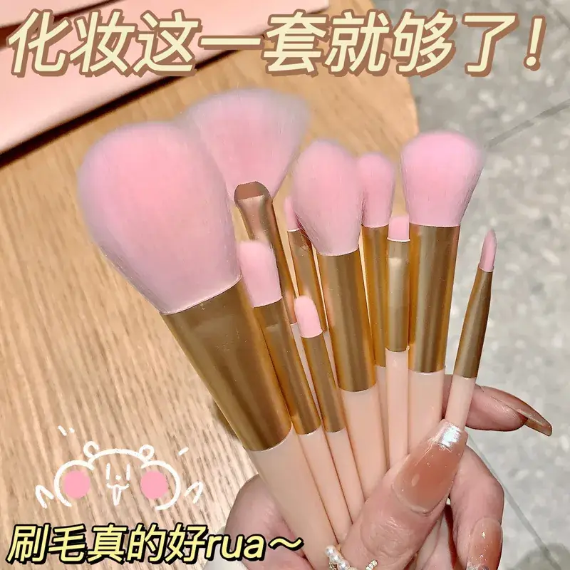 13-Piece Makeup Brush Set with Loose Powder & Blush Brushes
