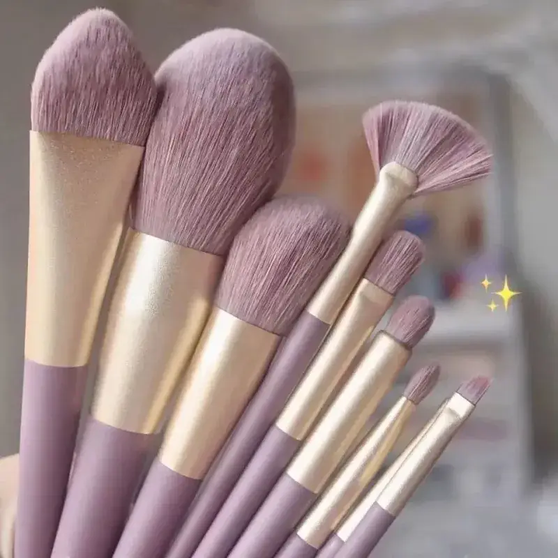 13-Piece Makeup Brush Set with Loose Powder & Blush Brushes