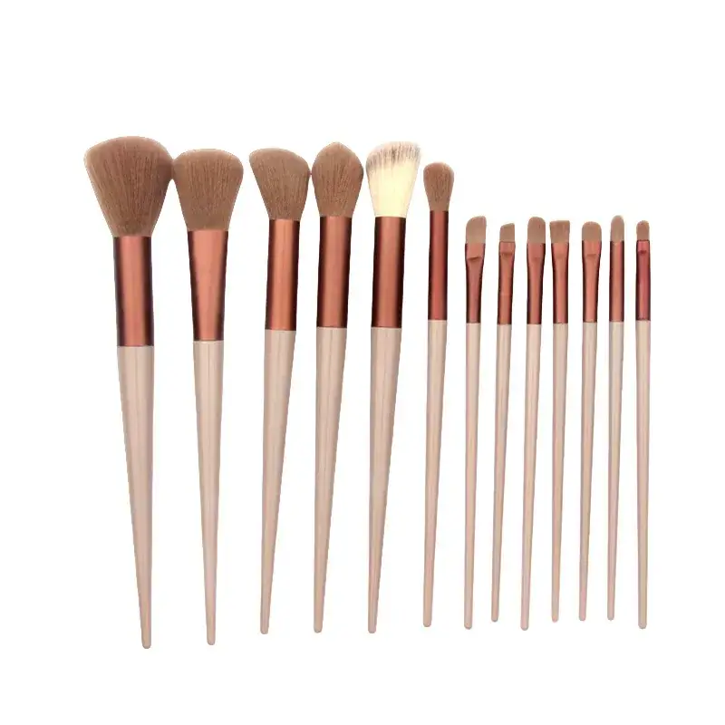 13-Piece Makeup Brush Set with Loose Powder & Blush Brushes