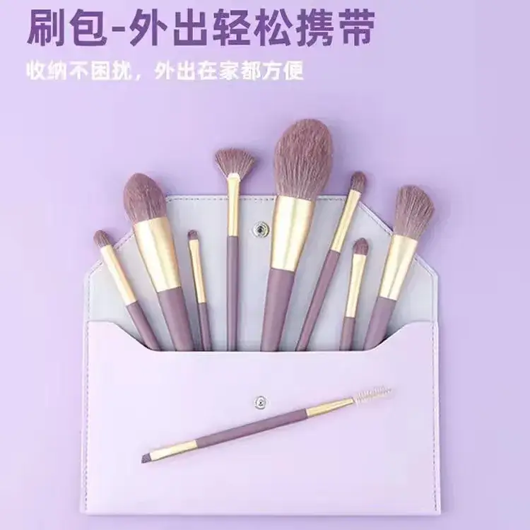 13-Piece Makeup Brush Set with Loose Powder & Blush Brushes