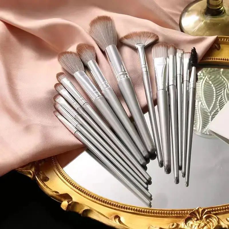 13-Piece Makeup Brush Set with Loose Powder & Blush Brushes