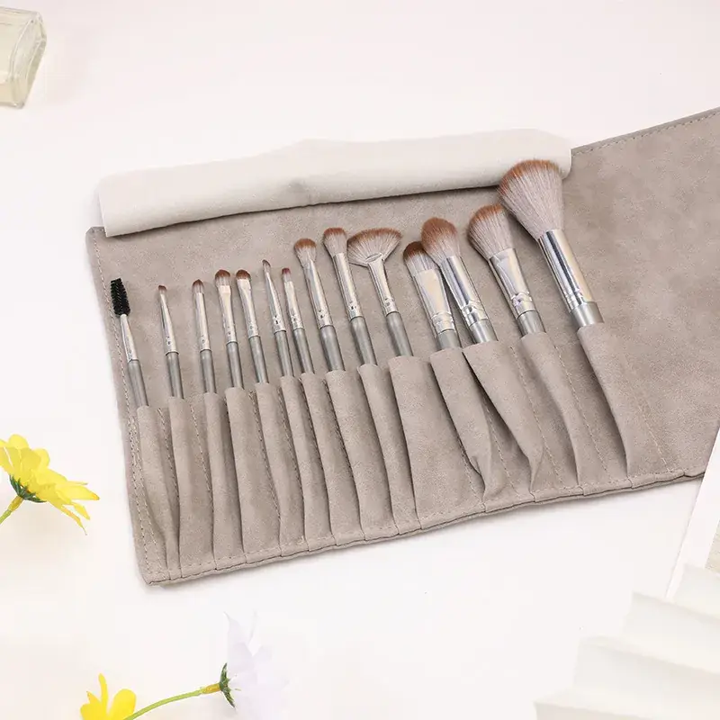 13-Piece Makeup Brush Set with Loose Powder & Blush Brushes