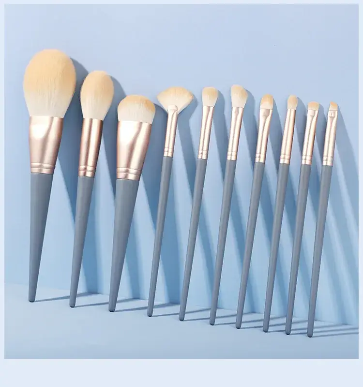 13-Piece Makeup Brush Set with Loose Powder & Blush Brushes