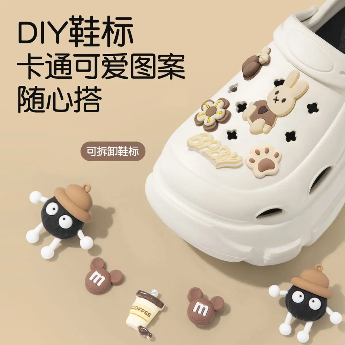 Black EVA Flower Sandals for Women Summer 2024 - Image 35