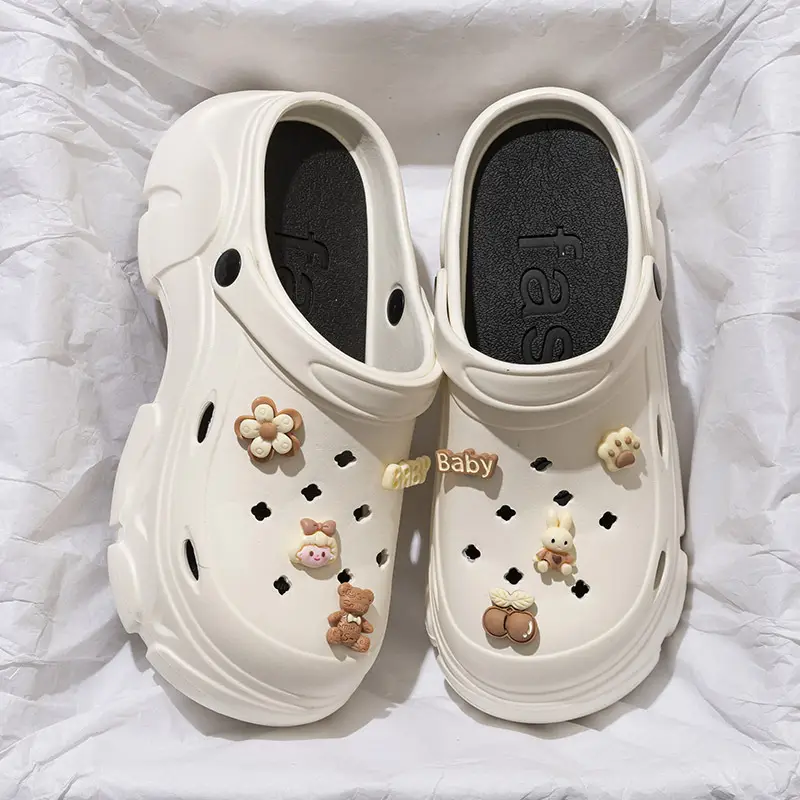 Black EVA Flower Sandals for Women Summer 2024 - Image 16
