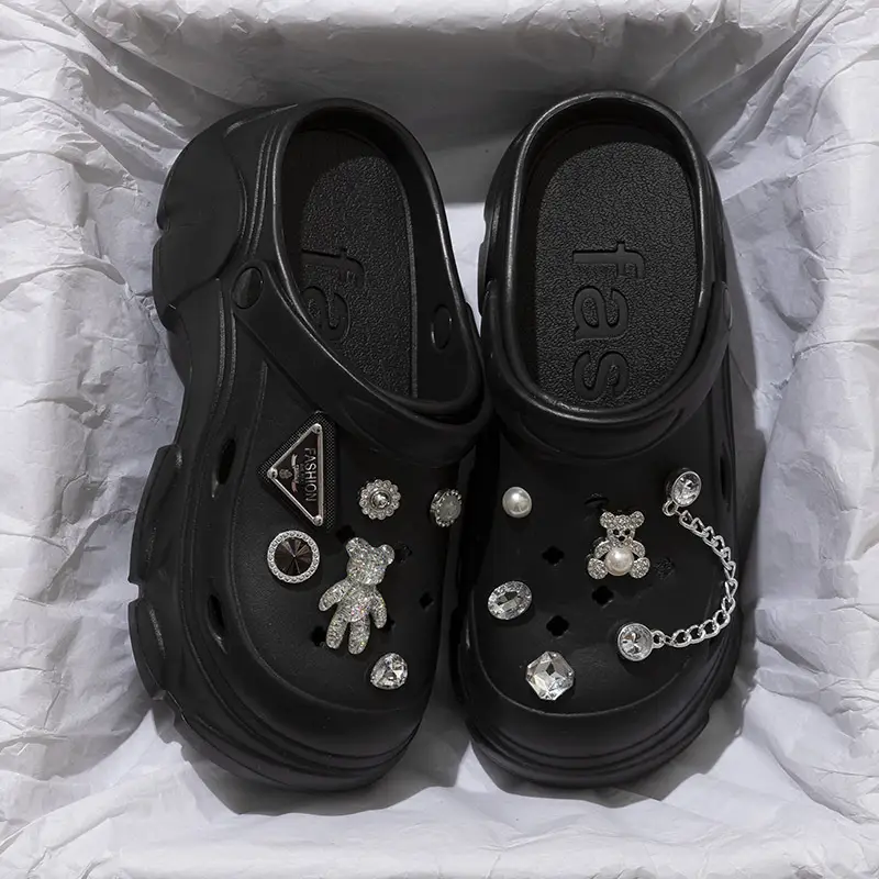 Black EVA Flower Sandals for Women Summer 2024 - Image 29