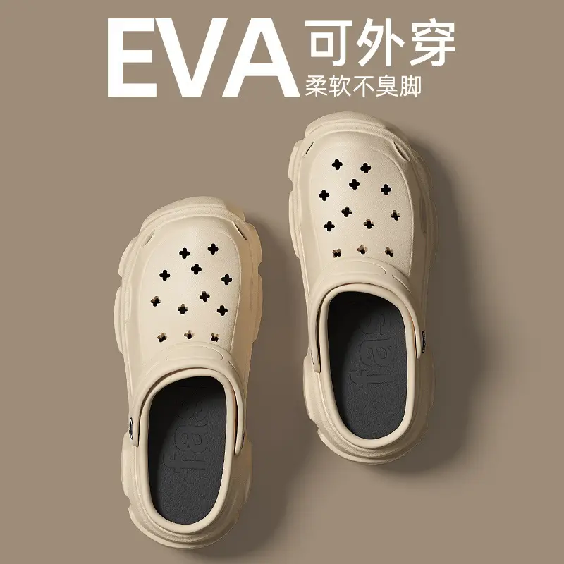 Black EVA Flower Sandals for Women Summer 2024 - Image 3