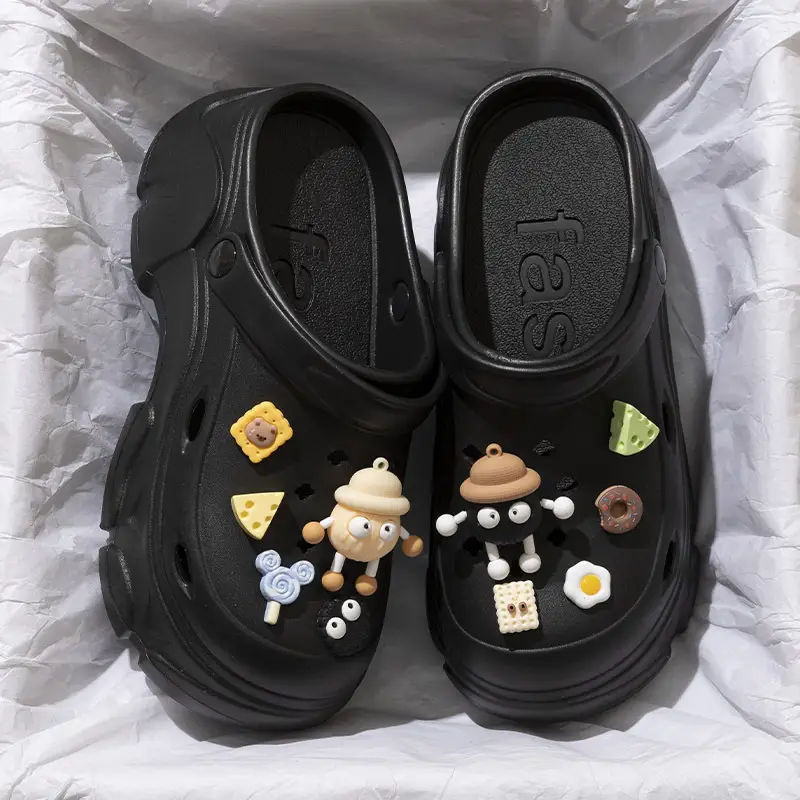 Black EVA Flower Sandals for Women Summer 2024 - Image 32