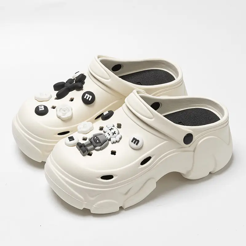 Black EVA Flower Sandals for Women Summer 2024 - Image 4