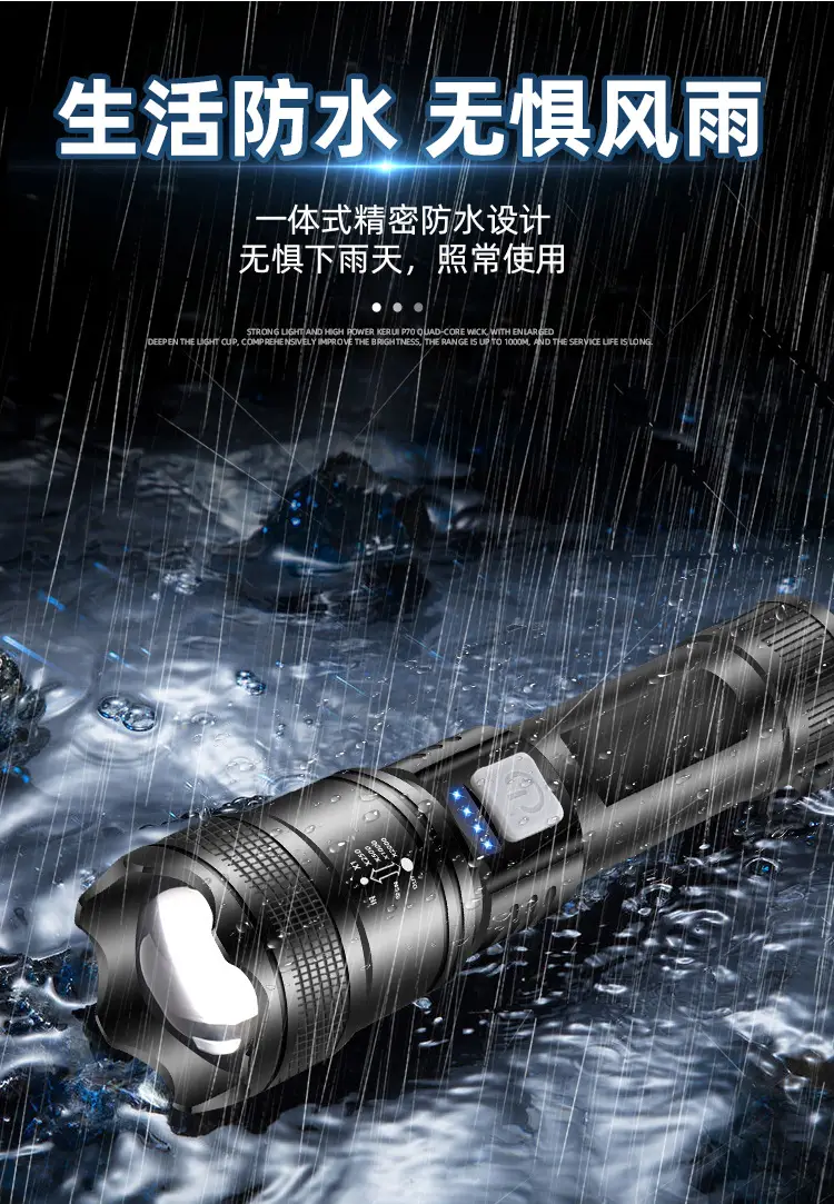 Cross-border Quad-Core Strong Light Flashlight with Type-C Charging — feature 16