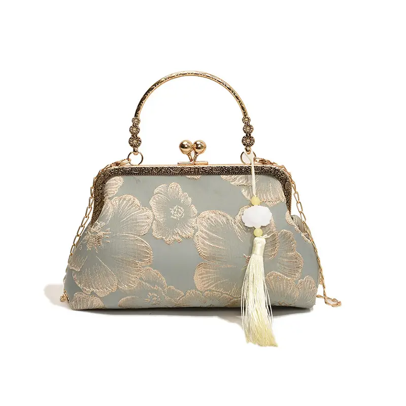 Gold Floral Cheongsam Bag for Women 2024 - Image 7