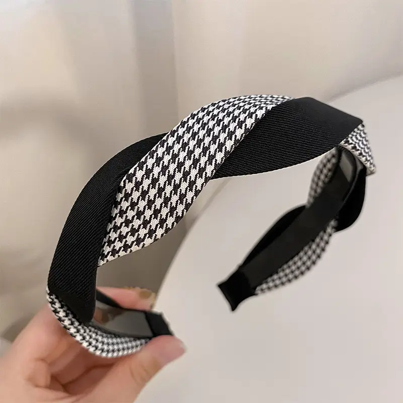 Women's Summer Hair Pressing Headband Brown Patterned - Image 6