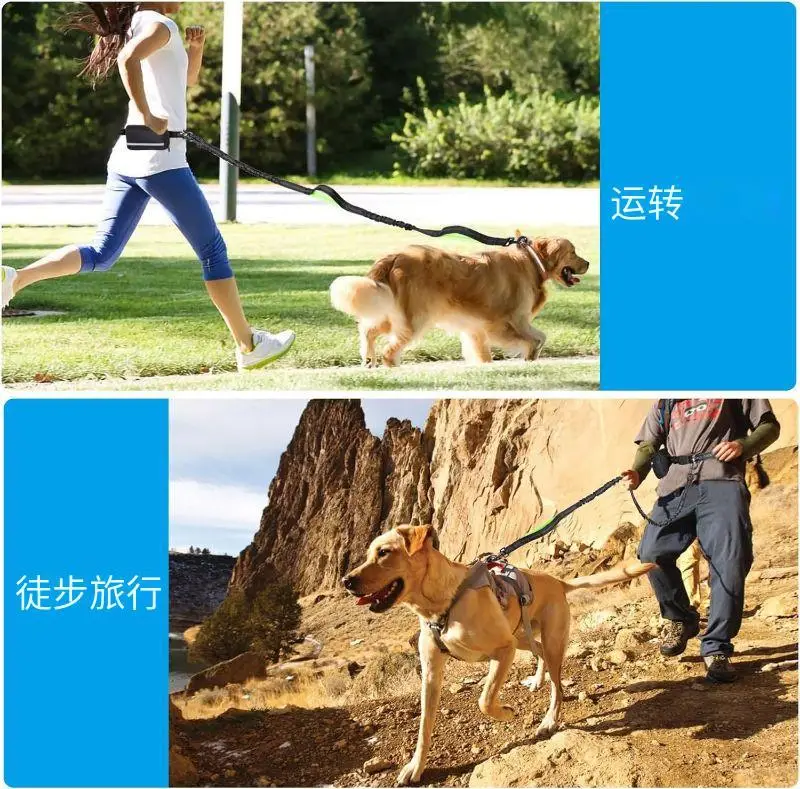 Dog Running Leash Outdoor Walking Dog Riot Retractable Leash Free Hands Running Leash Belt — feature 12