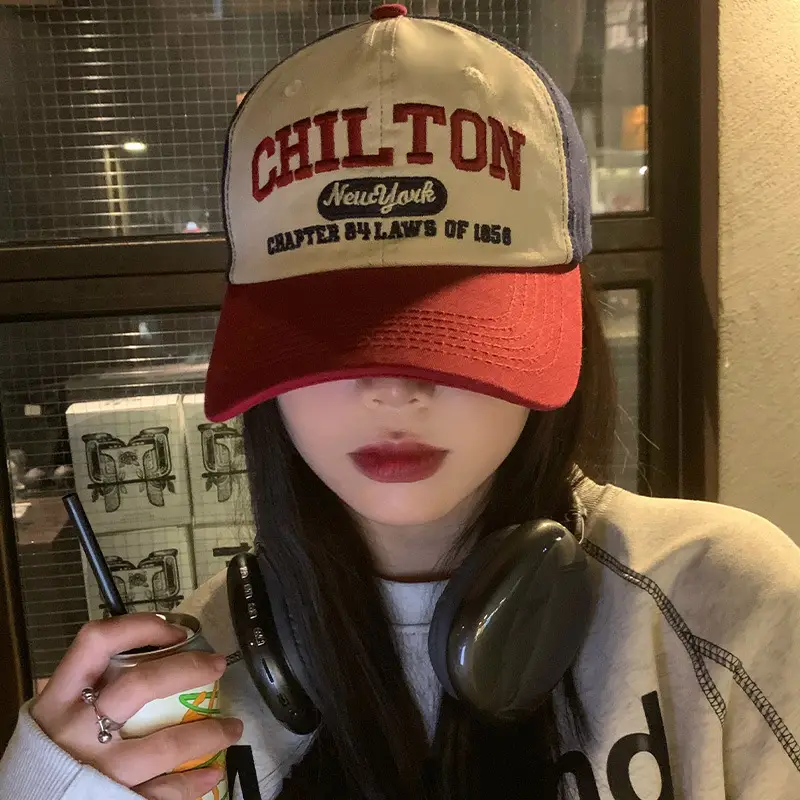 Chelton Leather Baseball Cap Women Red White Wide Brim - Image 10