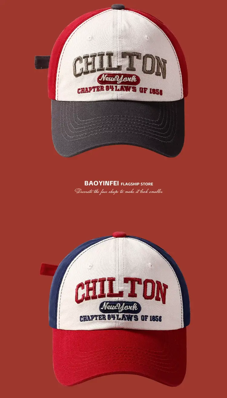 Chelton Leather Baseball Cap Women Red White Wide Brim — feature 10