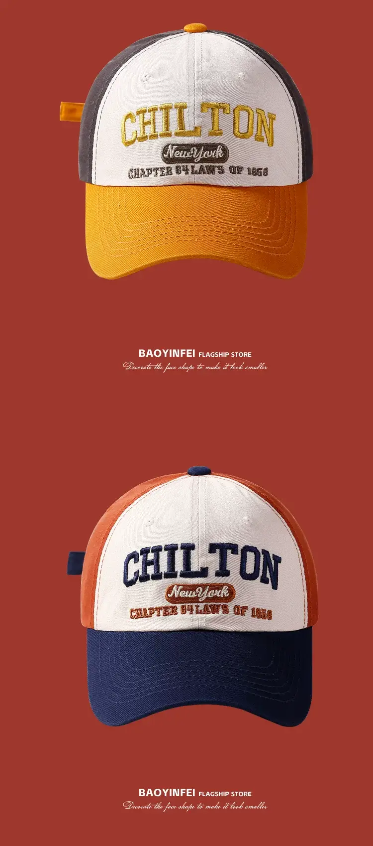 Chelton Leather Baseball Cap Women Red White Wide Brim — feature 12