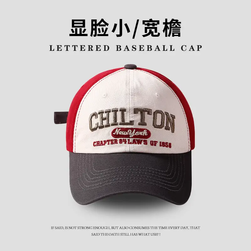 Chelton Leather Baseball Cap Women Red White Wide Brim - Image 5