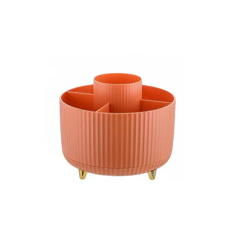 Cosmetic Storage Box 14cm Rotatable Blue