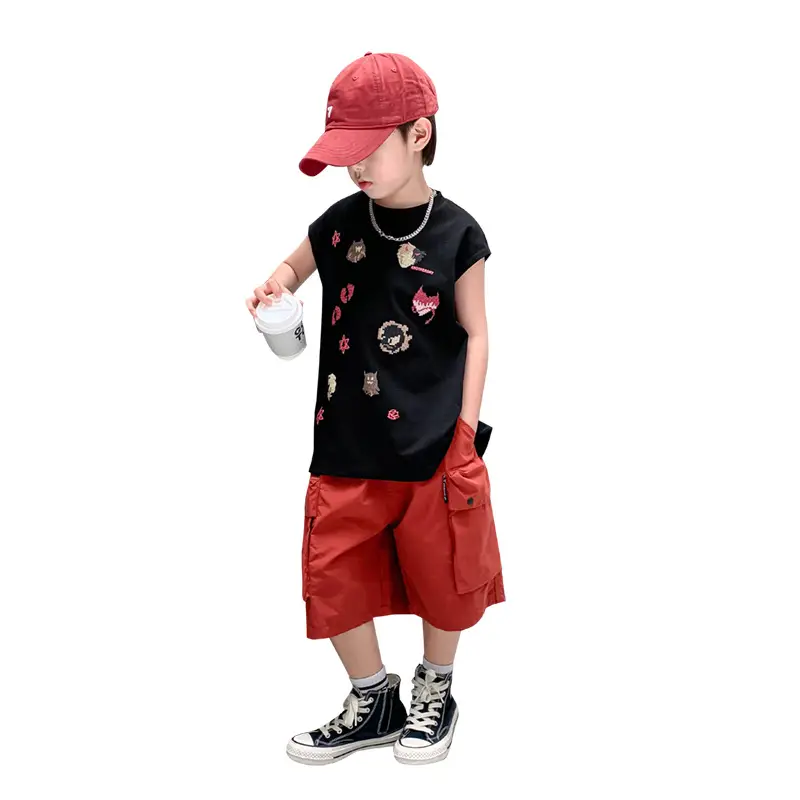 Boys Sleeveless T-Shirt Summer Dress 2025 New Korean Style - Image 6