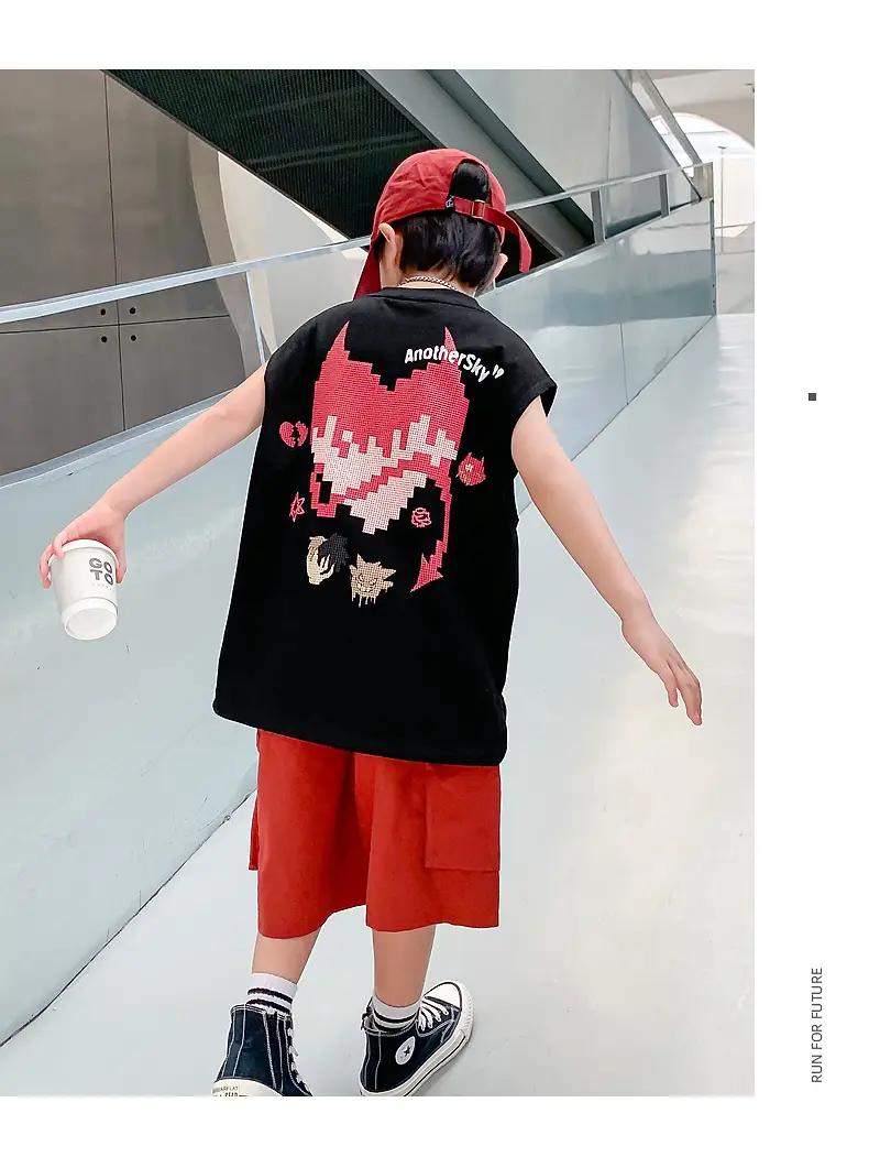 Boys Sleeveless T-Shirt Summer Dress 2025 New Korean Style — feature 14
