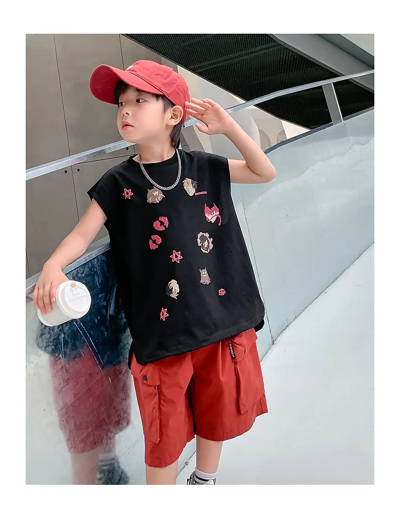 Boys Sleeveless T-Shirt Summer Dress 2025 New Korean Style — feature 16