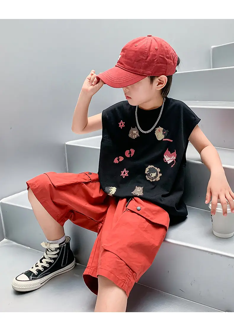 Boys Sleeveless T-Shirt Summer Dress 2025 New Korean Style — feature 17