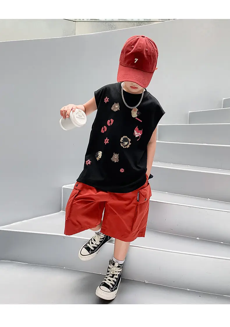 Boys Sleeveless T-Shirt Summer Dress 2025 New Korean Style — feature 18