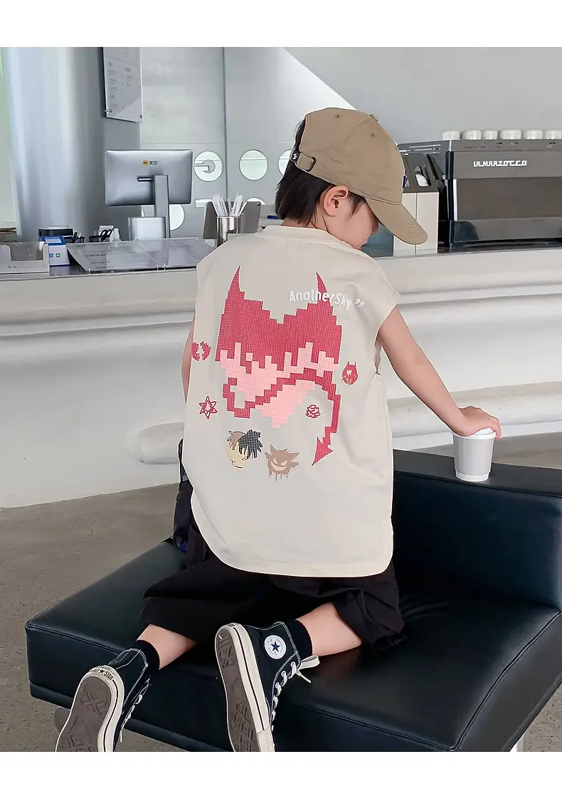 Boys Sleeveless T-Shirt Summer Dress 2025 New Korean Style — feature 24