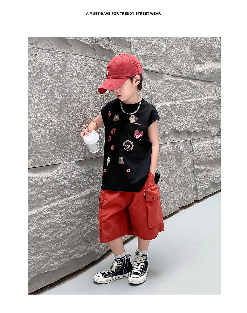 Boys Sleeveless T-Shirt Summer Dress 2025 New Korean Style — feature 7