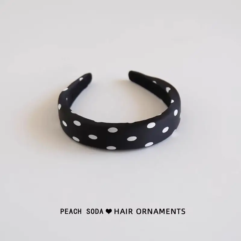 Black Wave Dot Hair Hoop for Women — feature 6