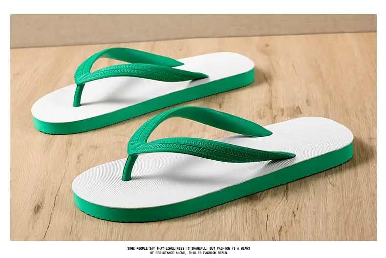 Men's Black Slip-On Casual Flip Flops Summer Wear — feature 1