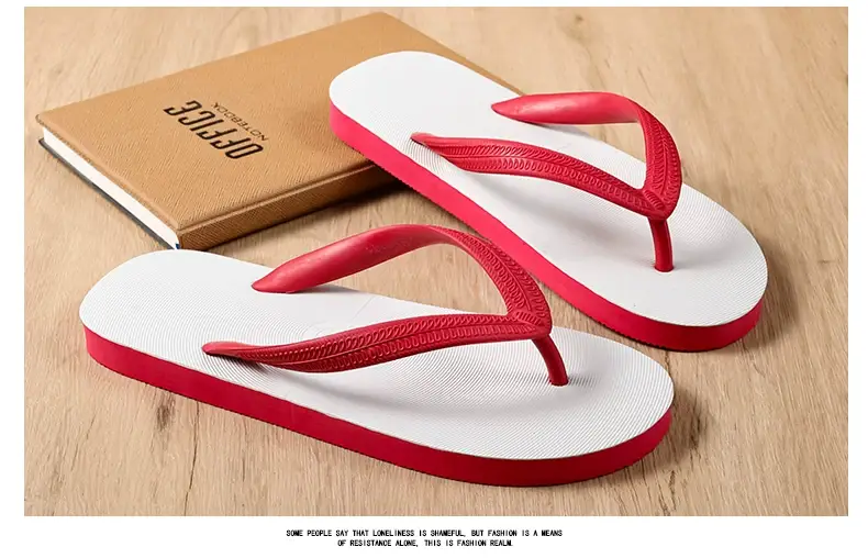 Men's Black Slip-On Casual Flip Flops Summer Wear — feature 4