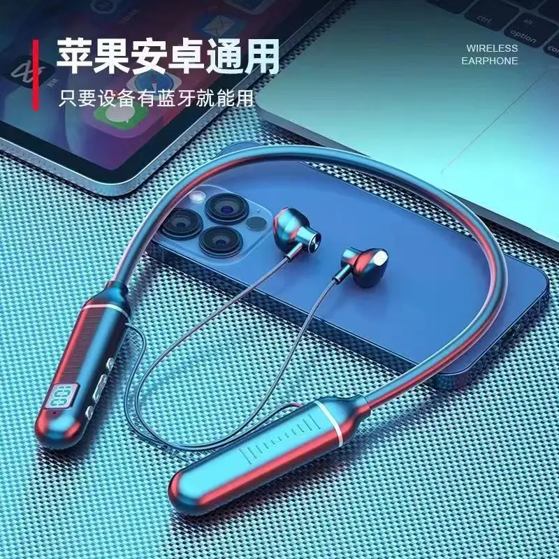 Neck-Hanging Bluetooth Headset with Digital Display - Image 3