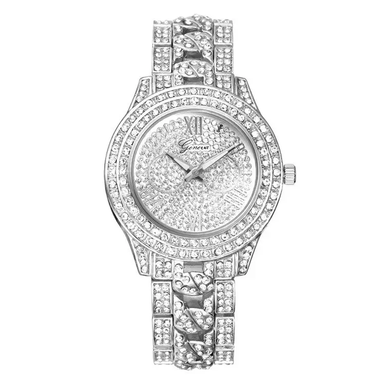 Gold Diamond Watch for Men Women Steel Band - Image 6
