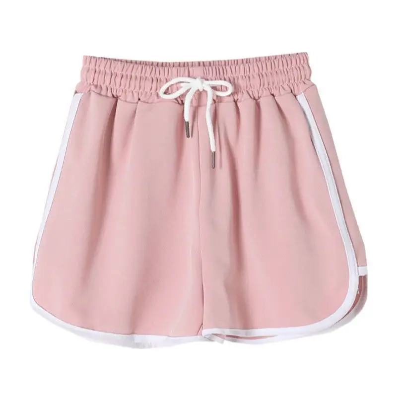 Women's Black Anti-Light Yoga Shorts with Drawstring Waist - Image 9