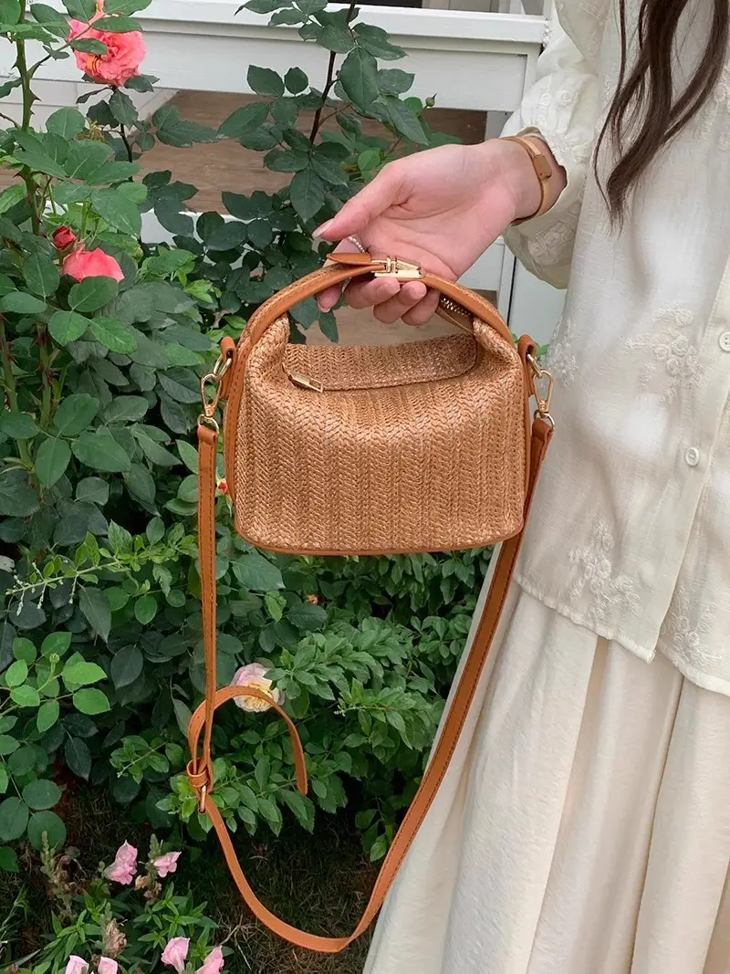 2026 Straw Handbag for Women Woven Shoulder Crossbody - Image 4