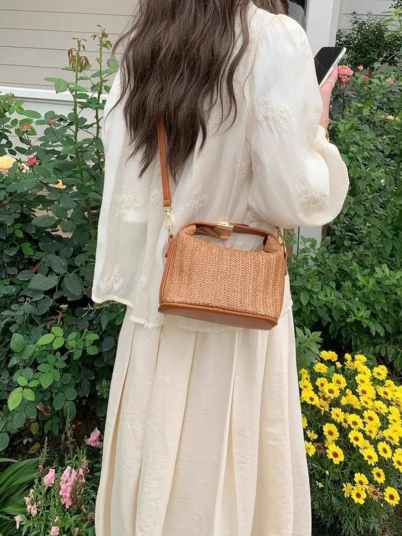 2026 Straw Handbag for Women Woven Shoulder Crossbody - Image 7
