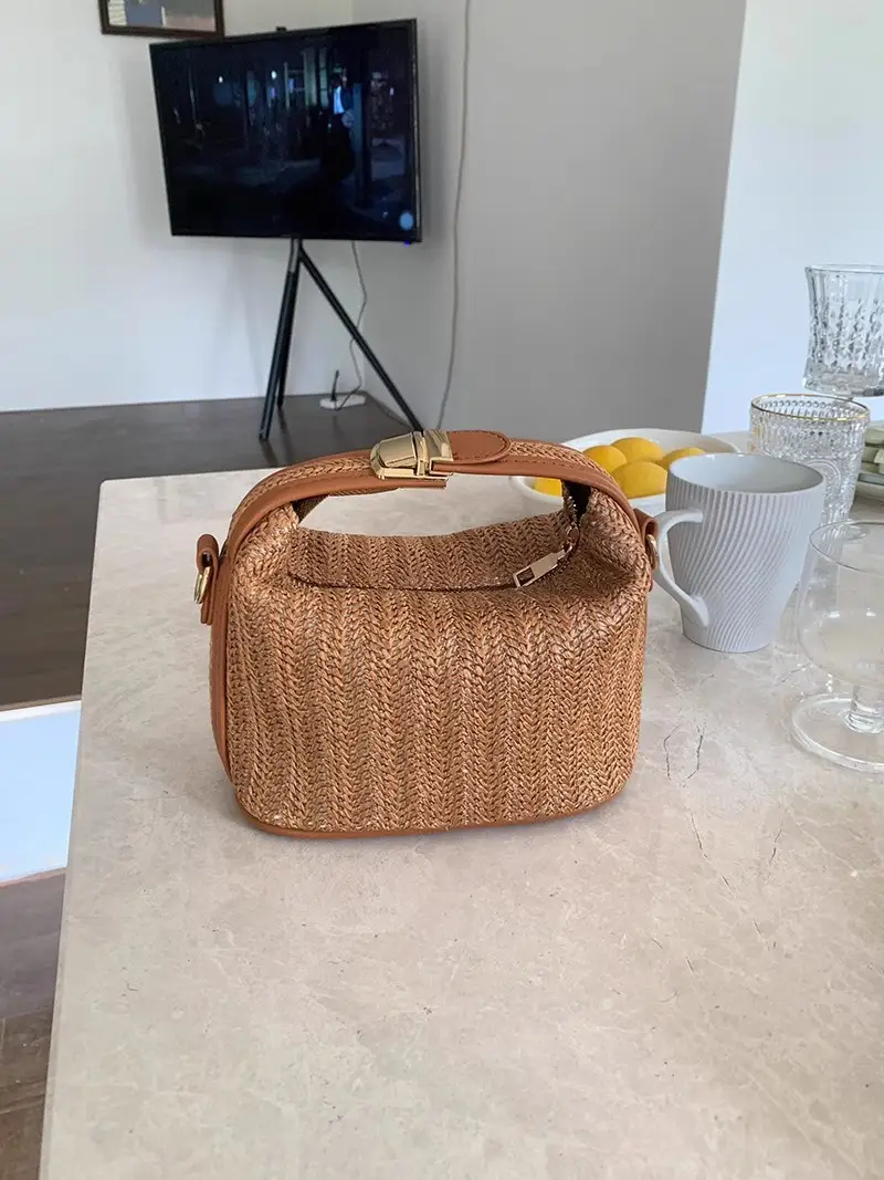 2026 Straw Handbag for Women Woven Shoulder Crossbody - Image 2