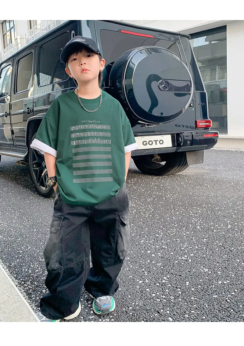 Boys White Graphic T-Shirt Mid Big Summer 2024 — feature 12